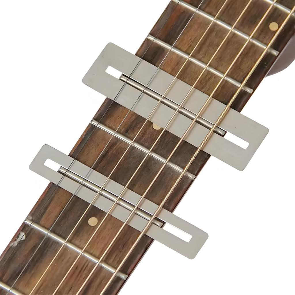 XIANFQNKJ Guitar String Bass String Gauge Ruler Fret Polishing Plate Guitar Plate Template Set of 3 String Height Measuring Tool Fretboard Protection