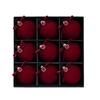 Shatterproof Plastic Flocked Xmas Baubles Flocked Velvet 8cm Tree Baubles Christmas Balls  Ceiling