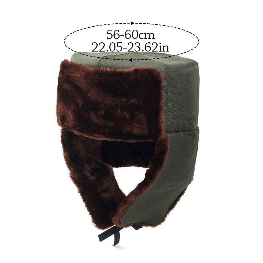Outdoors Thick Bomber Hat Warm Windproof Ushanka Fur Hat Ear Protection Casual Earflap Bonnet for Men Women