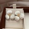 Sweet Zircon Double-Layer Flower Stud Earrings, Simple Niche Light Luxury Earrings, High-Grade Fresh, Soft And Elegant