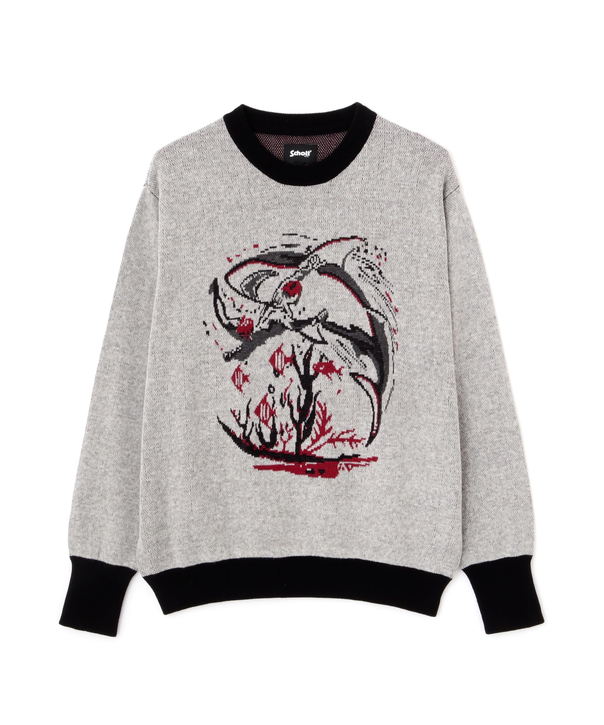 

Schott 50-х годов Вязаный оверсайз Акула Мужской XL 010 Черный 782-4240005