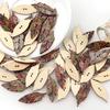 50Pcs Leaves Design Wooden Buttons 2-Hole Sewing Scrapbook Art DIY Decoration