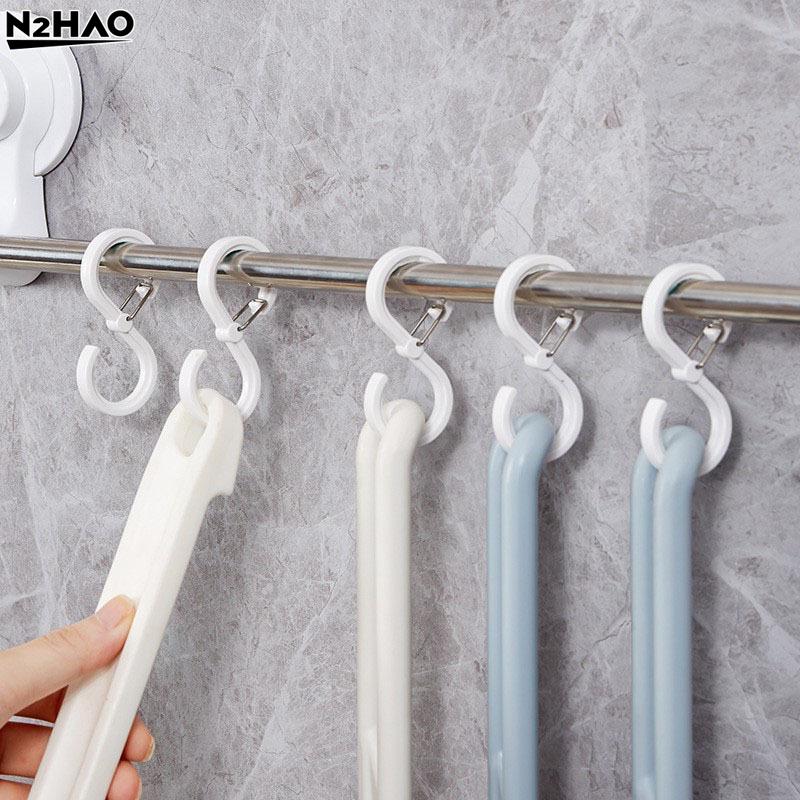 8Pcs Stylish & Durable S-shape Hanger Hooks Multifunctional Kitchen Home Enduring Organizer S Windproof Hooks Lock Hanger Hooks