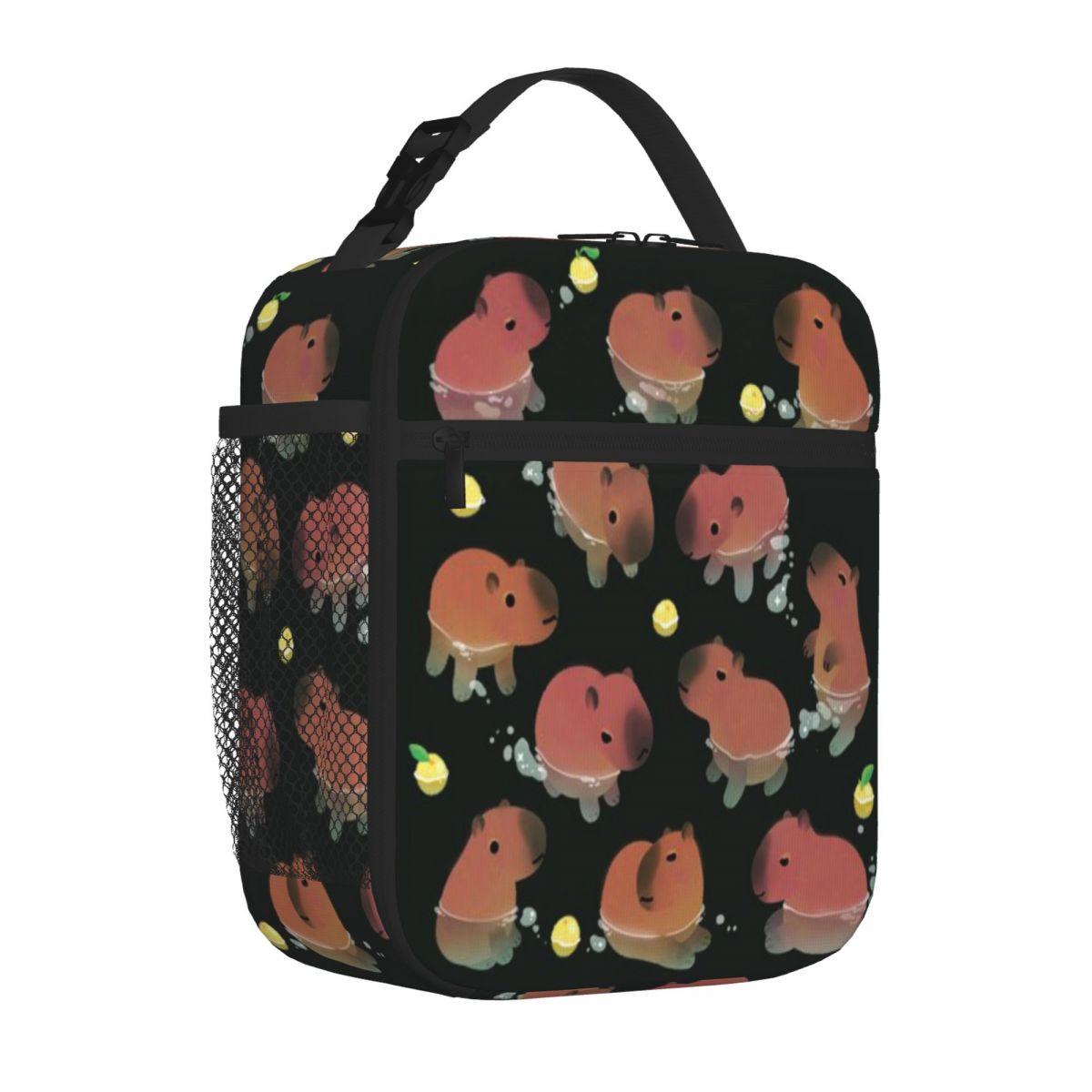 Bestselling Capybath Time - Dark Preppy Meal Prep Bag Business Commute Thermal Lunch Bag One Size