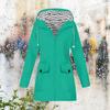 Women Solid Stripe Rain Jacket Outdoor Plus Waterproof Hooded Raincoat Windproof