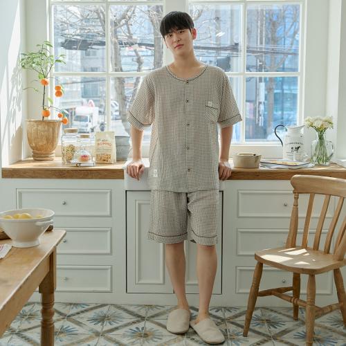 

[JJINIYA] Набор пижамы с коротким рукавом Cleaver Brown [Отправка из Кореи] 100% Оригинал Brown - 95