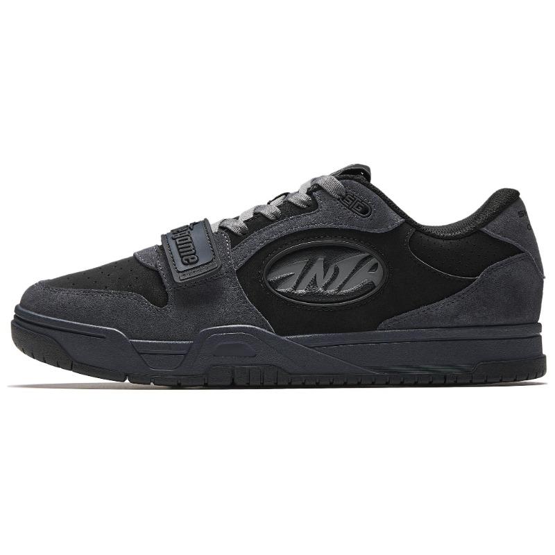 Anta STG men s low-top skate shoes black grey, artificial leather Black Samurai style comfortable non-slip wear-resistant 912631801SF-3 40