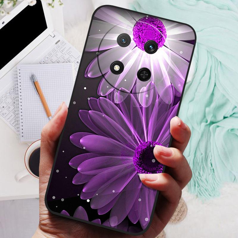 Custodia per Honor Magic7 Lite 5G Cool Black Silicone Morbido TPU Cover Posteriore Protettiva per Honor Magic 7 Lite 7Lite