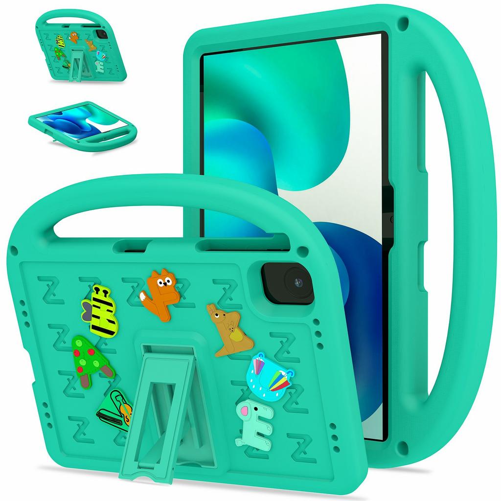 For Honor Pad X8a Kickstand Case Cartoon Design Anti-Drop EVA+PC Tablet Cover with Strap for Kids