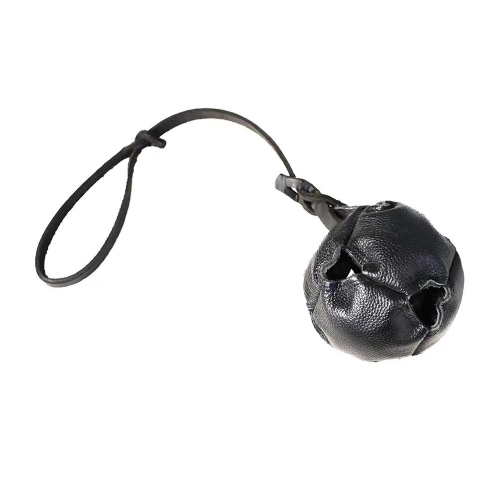 Puppies Small and medium-sized dog training Cowhide Ball Training Supplies Bite Ball Pet Toys Vent Ball Cowhide Bite Stick 10CM чёрный