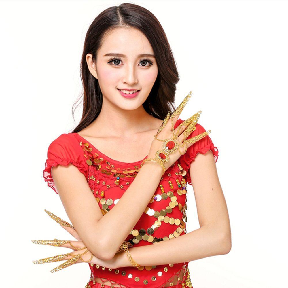 Hot Girl's Fashion Jewelry Golden Belly Dance Finger Finger Bracelet