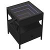 VidaXL Table de chevet avec LED infini noir 40x40x51 cm 3284101