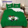 Biancheria da letto con logo Celtics verde(1 * copripiumino + 2 * federa, senza nucleo)Set biancheria da letto Copripiumino e federa Morbido e confortevole