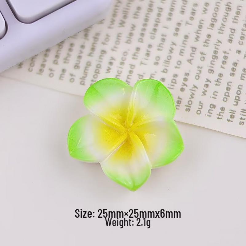 Colorful Plumeria Resin Charms: DIY Cream Glue Accessories for Crocs, Hair Clips, Earrings, Phone Cases