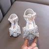 Kids Sandals for Girls Luxury Rhinestone Children Wedding Party Flats Shoes Fashion Sweet Princess Pearl Dress Sandals Versatile