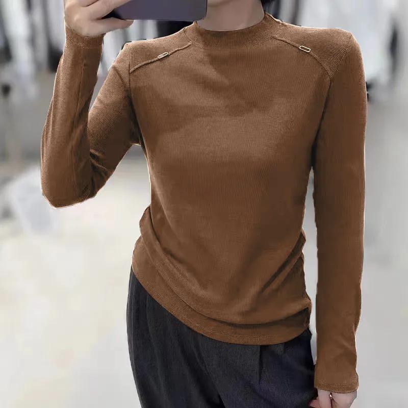 Dámské topy Dlouhý rukáv Zimní Oversize Fleece Zesílené Ležérní Bavlněná košile Volná halenka Pulovry