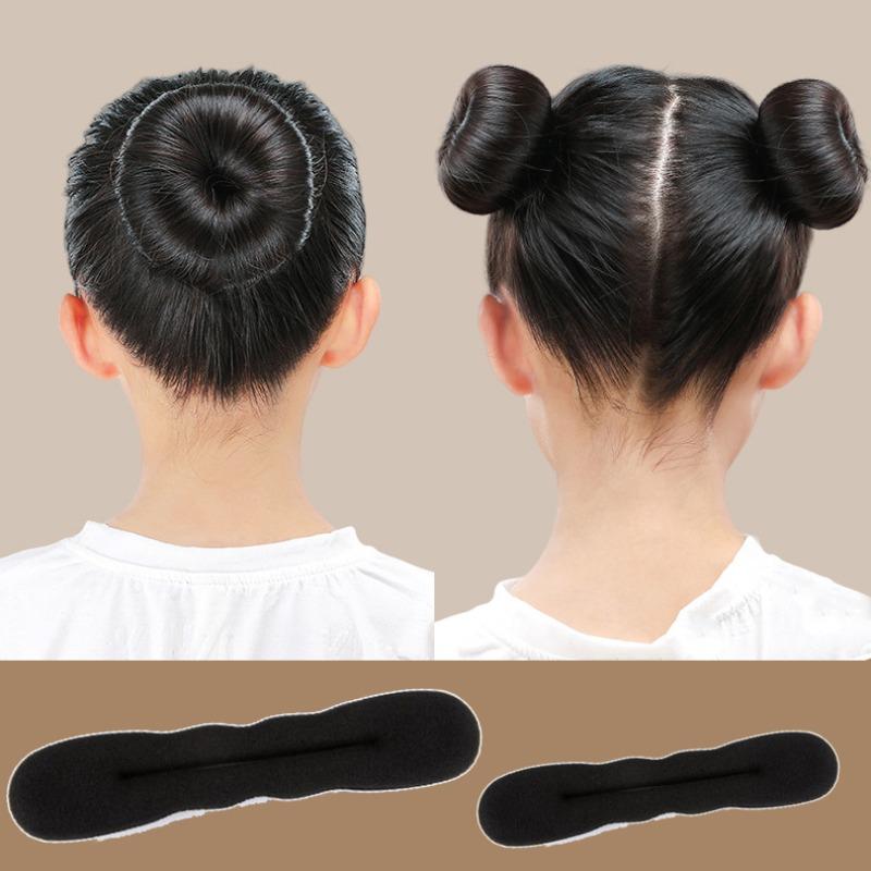 Women Sponge Hair Styling Donut Bun Curler Maker Black Hair Clip Ring Girls Braider Magic Foam Donut Twist  DIY Tool Accessories