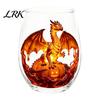Küstendesign Tumbler Handgefertigter Glasbecher, Einzigartiger Aufdruck mit Meerestier-Motiv für Eiskaffee Cocktails Bar Tumbler, Dekorative Glasware Nautisch