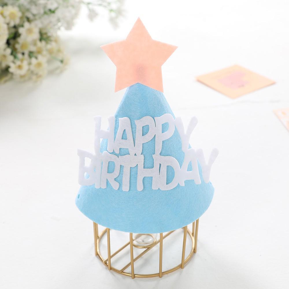 First Birthday Star Hat for Children - Non-Woven Felt Party Accessory