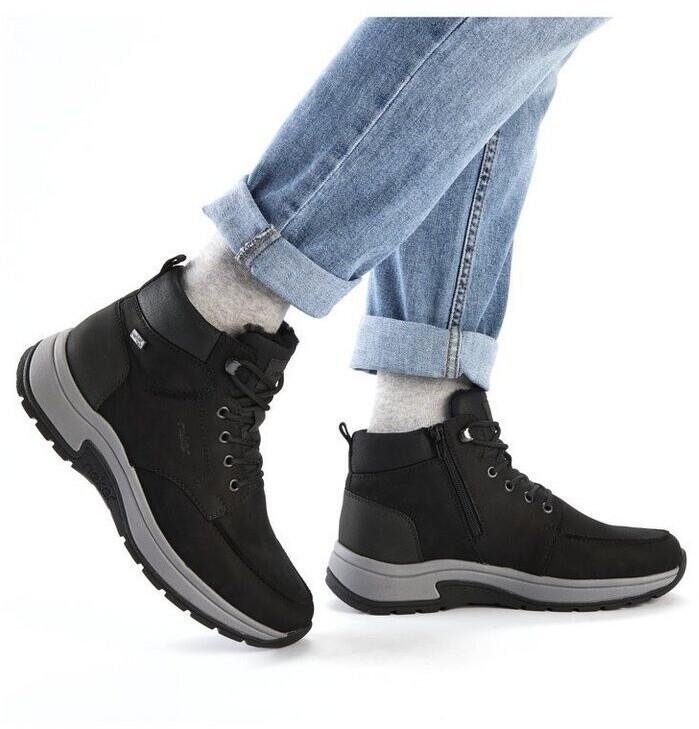 Ботинки Rieker зимние 11020-00 черный карбон серый
