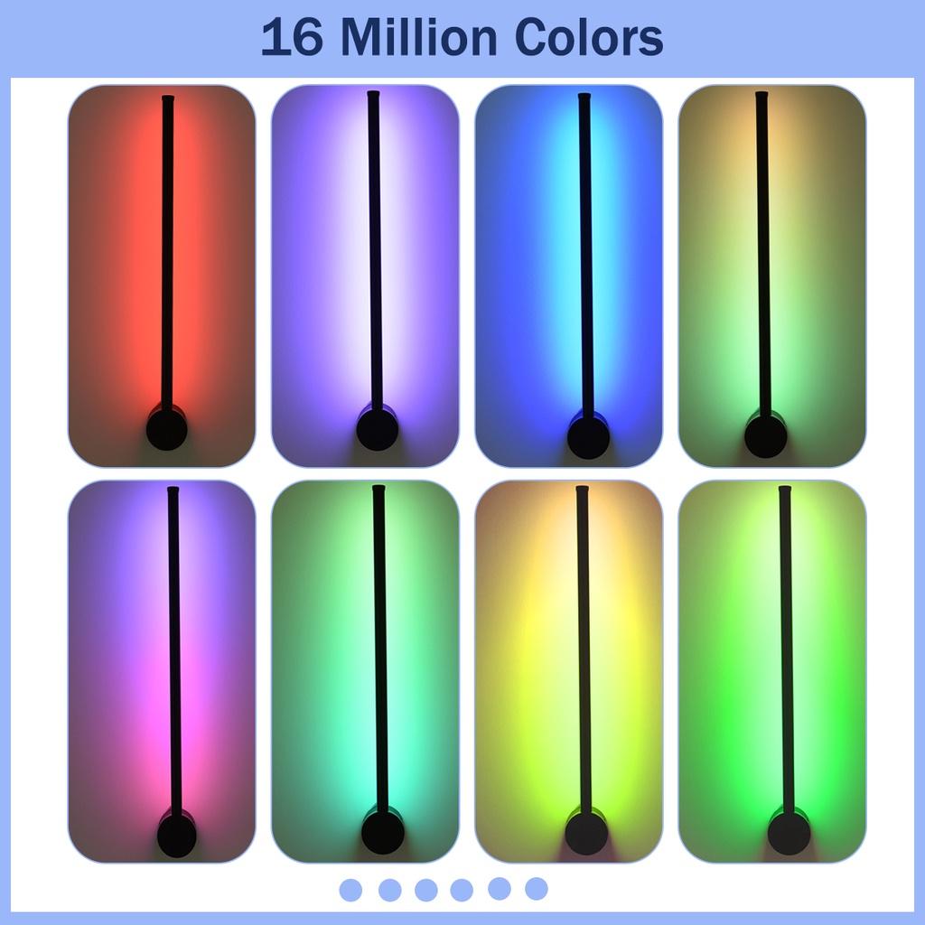 110-220V RGB With Remote Control Modern Long Wall Light For Home Bedroom Background Decor Lighting Decoration Lamp Colorful LED Wall Lamp