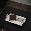 Perfume Tray Multi-Use Wooden with Leather Surface Long-Lasting