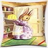 Cute Cartoon Rabbit Printing Series Pattern Pillowcase Square Pillowcase Home Office Decoration Pillowcase