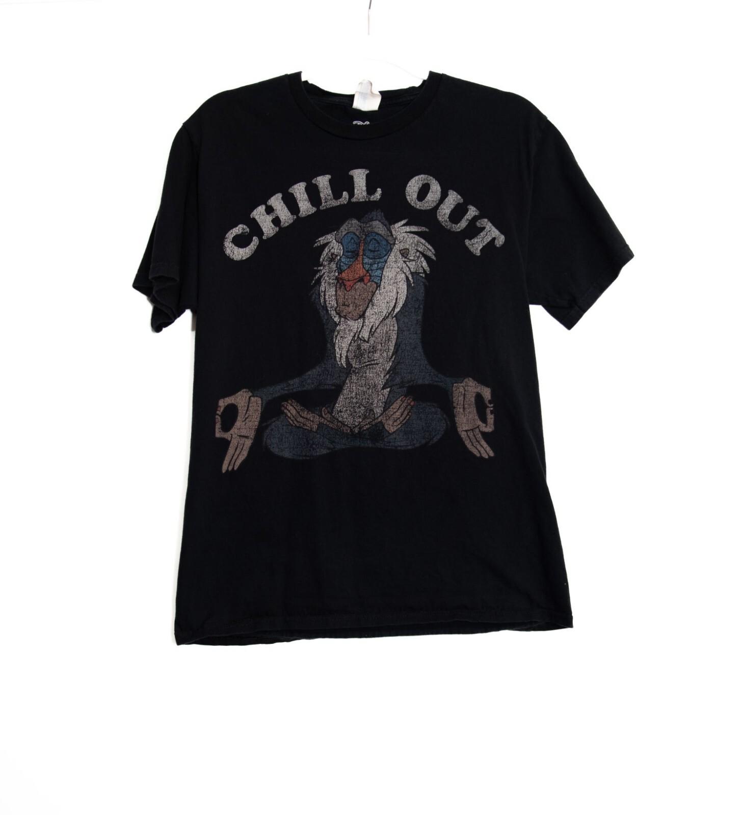 Disney Rafiki Chill Out Black Graphic T-Shirt M M