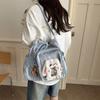 Harajuku Ulzzang Ita Bag Glänzender Stern PVC Transparente Umhängetasche JK Uniform Handtasche Damen