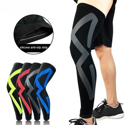 1 pezzo di maniche a compressione per gambe, maniche lunghe per ginocchia, supporto per ginocchio per calcio, baseball, corsa, ciclismo, fitness