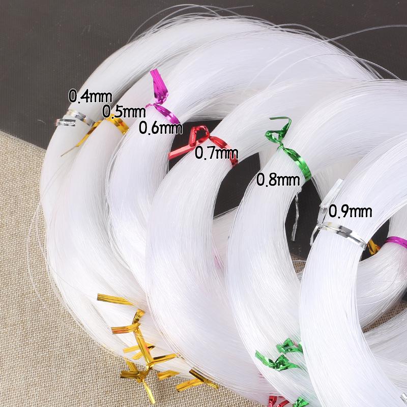 

Crystal Nylon Fishing & Beading Line, Non-Elastic, Transparent, Large Roll for Ring Winding and Weaving 0.7mm