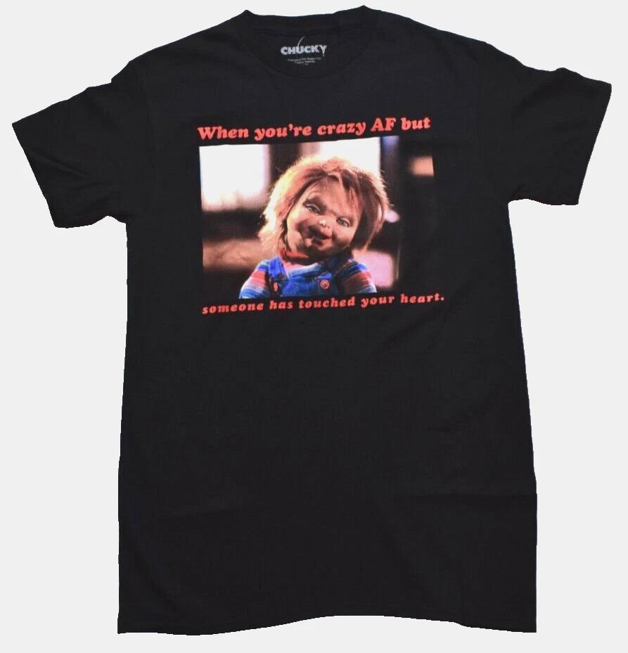 

Мужская футболка Chucky Когда ты безумен по уши, но кто-то тронул твое сердце NWT M XL