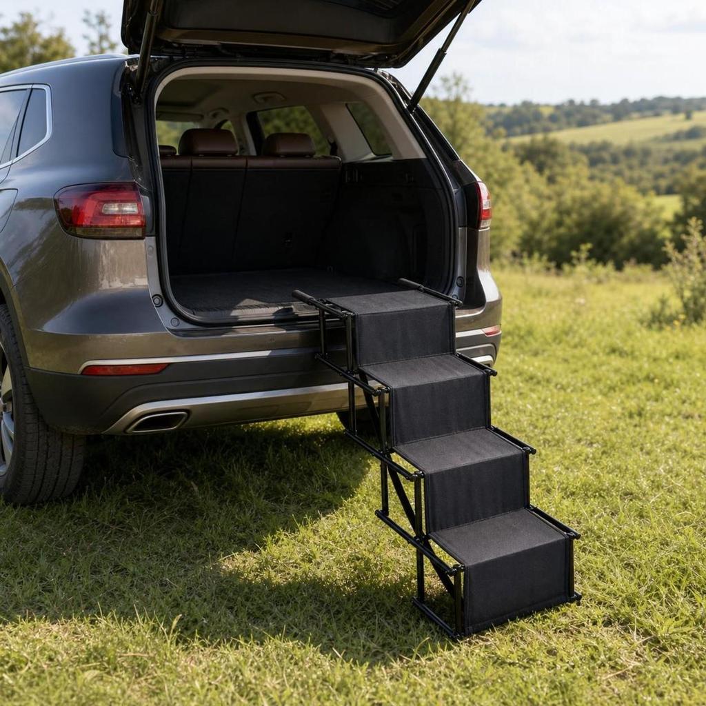 Foldable Pet Stairs Sturdy Stair Ladder Folding Dog Easy to Climb