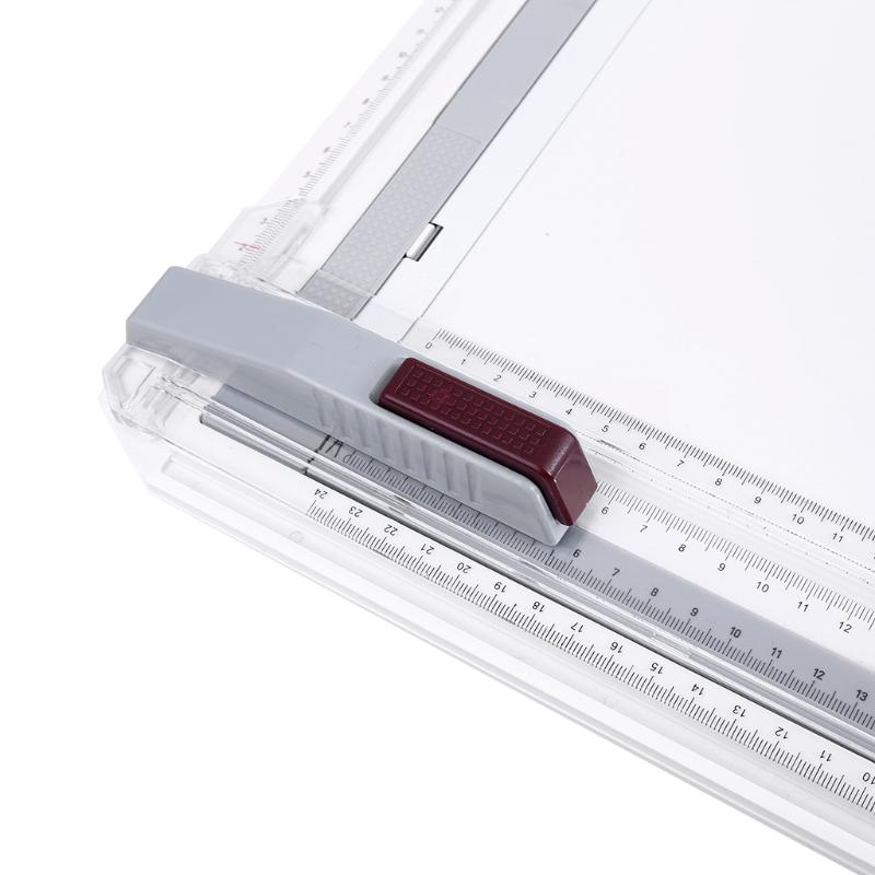 Zeichenbrett Multifunktionale Metrische Zeichenplatte mit Klarlineal Parallelbewegung und Winkelverstellbarem Messsystem
