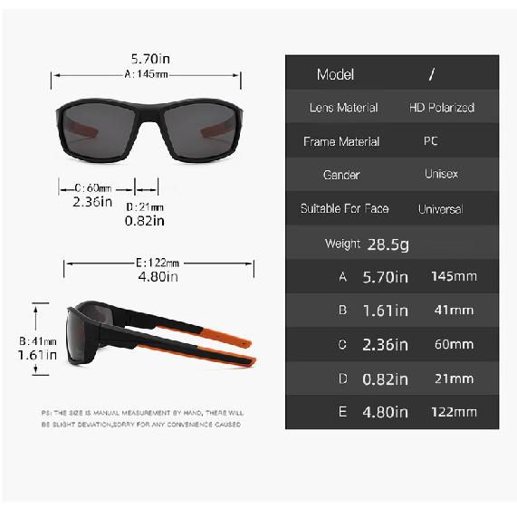 Sports polarized sunglasses, square frame camouflage cycling sunglasses