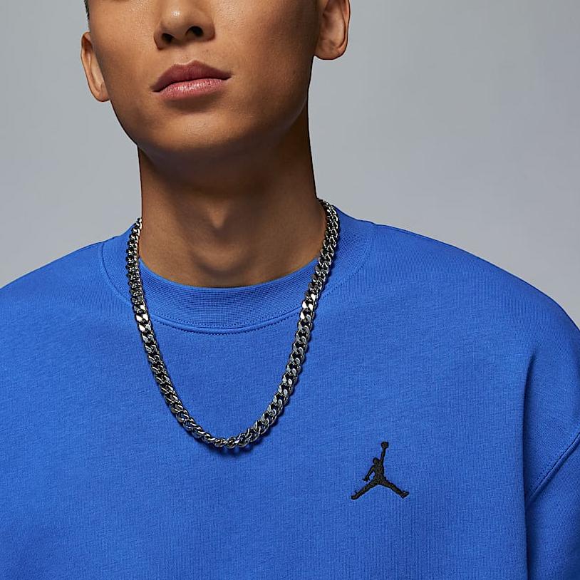 Jordan MVP Fleece Crewneck Fashion Pullover Sweatshirt Men Sweatshirt Blue FV7437-480