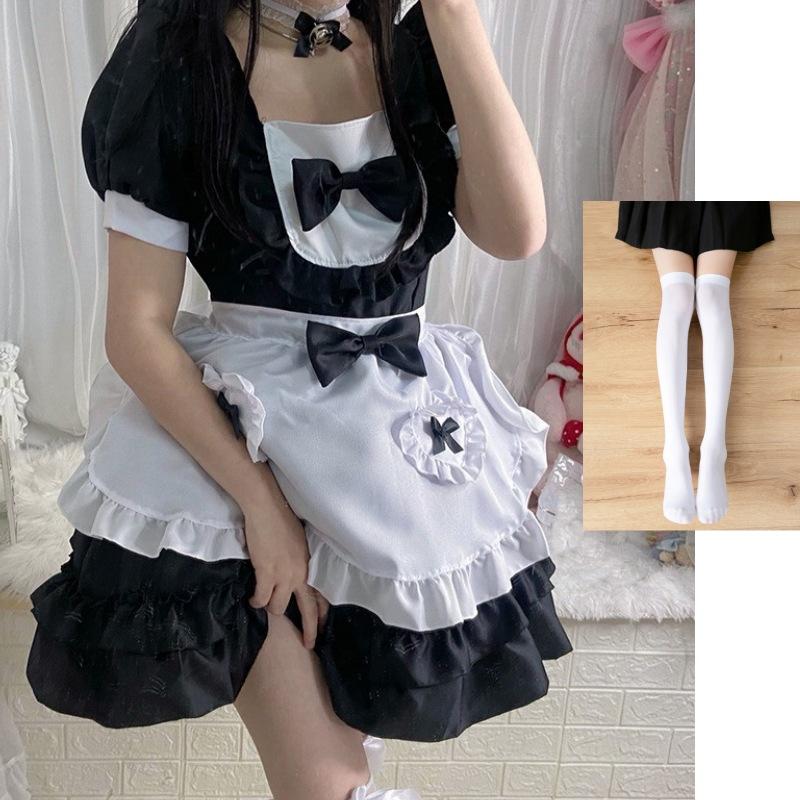 Moonlight Ying Black Maid Dress Gothic Dress Female Cosplay Dance Dress