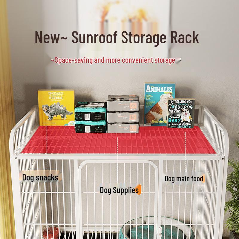 Heavy-Duty Iron Dog Cage for Medium and Large Dogs - Square Tube Design