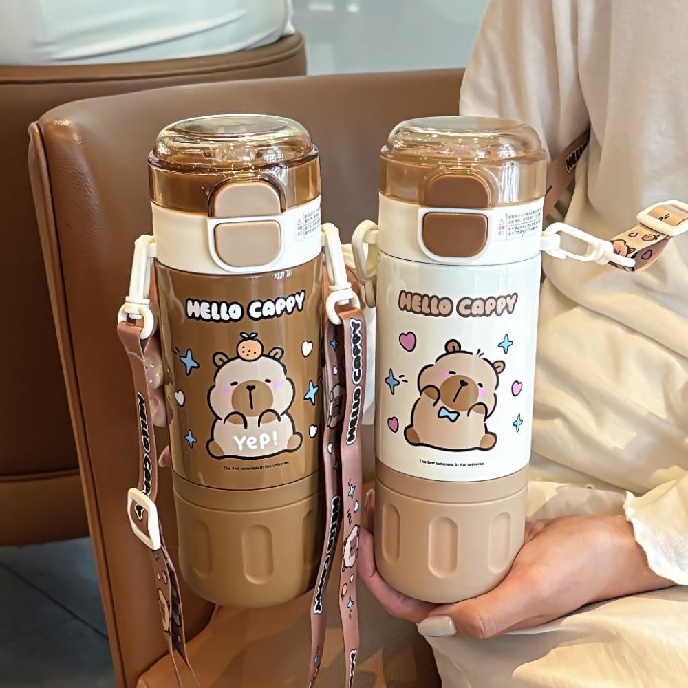 With 316 Stainless Vacuum Cup Capybara Insulated Cup Portable Thermal Mug  Kids Gift