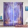 2pcs   2D FLAT PRINTING Curtains (Without Rod) Ethereal Garden Fashionable Chic Curtains Semi-Sheer Curtains Festive Decorative