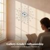Modern Wall Clock | Brushed Silver Finish, with Gem Accents, for