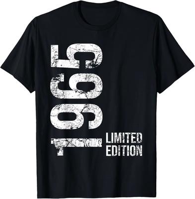 Summer Men's T-Shirt Vintage 1965 Print T-shirts Oversized T Shirt Top Men's Clothing Outdoor Streetwear Short Sleeve Pullover