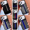Police Thin Blue Line Flag Phone Case for iPhone 17ProMax 12 13 14 15 16e 17 Pro Max Plus Air Cover