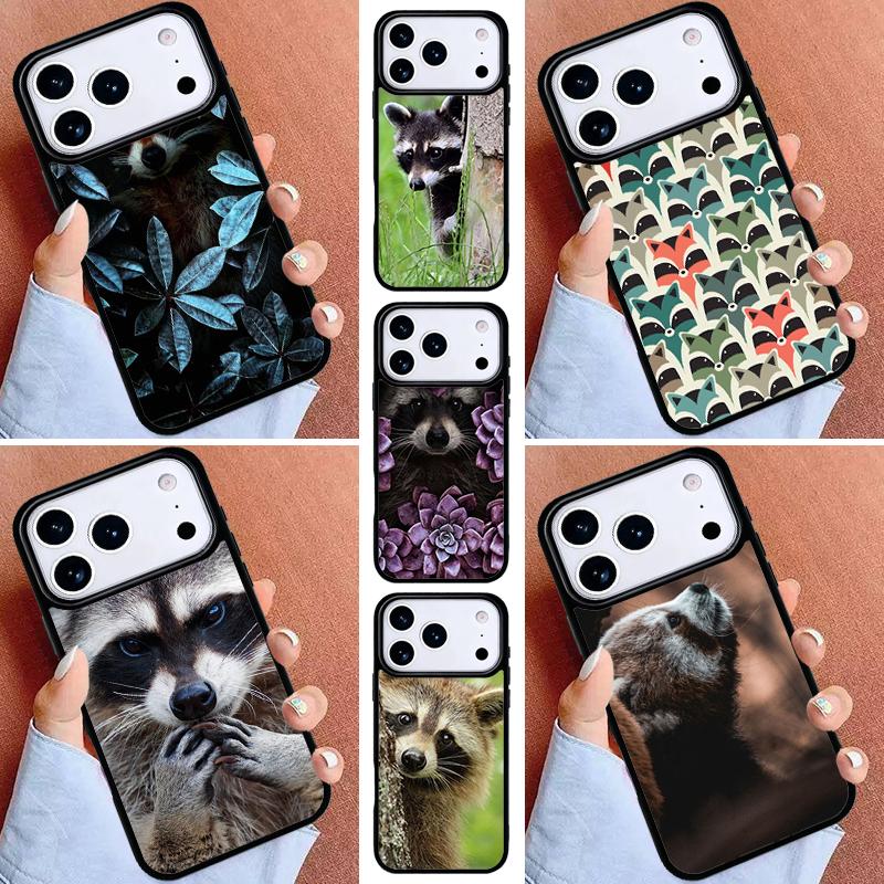 Kawaii Baby Raccoons Racoons Phone Case for iPhone 16e 15 14 13 12 17 Pro Max Plus Air 17pro Cover Coque