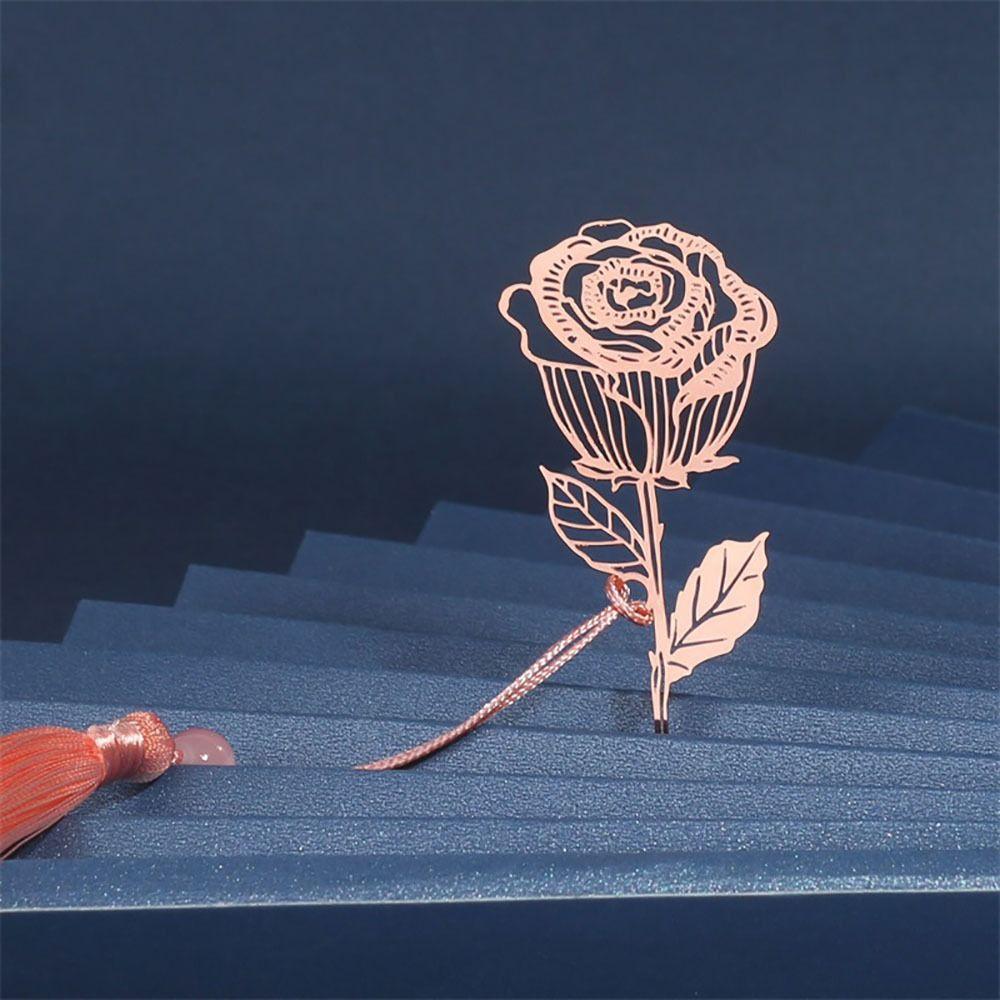 Rose Gold Tassel Bookmark Metal Book Page Marker High-quality Book Clip