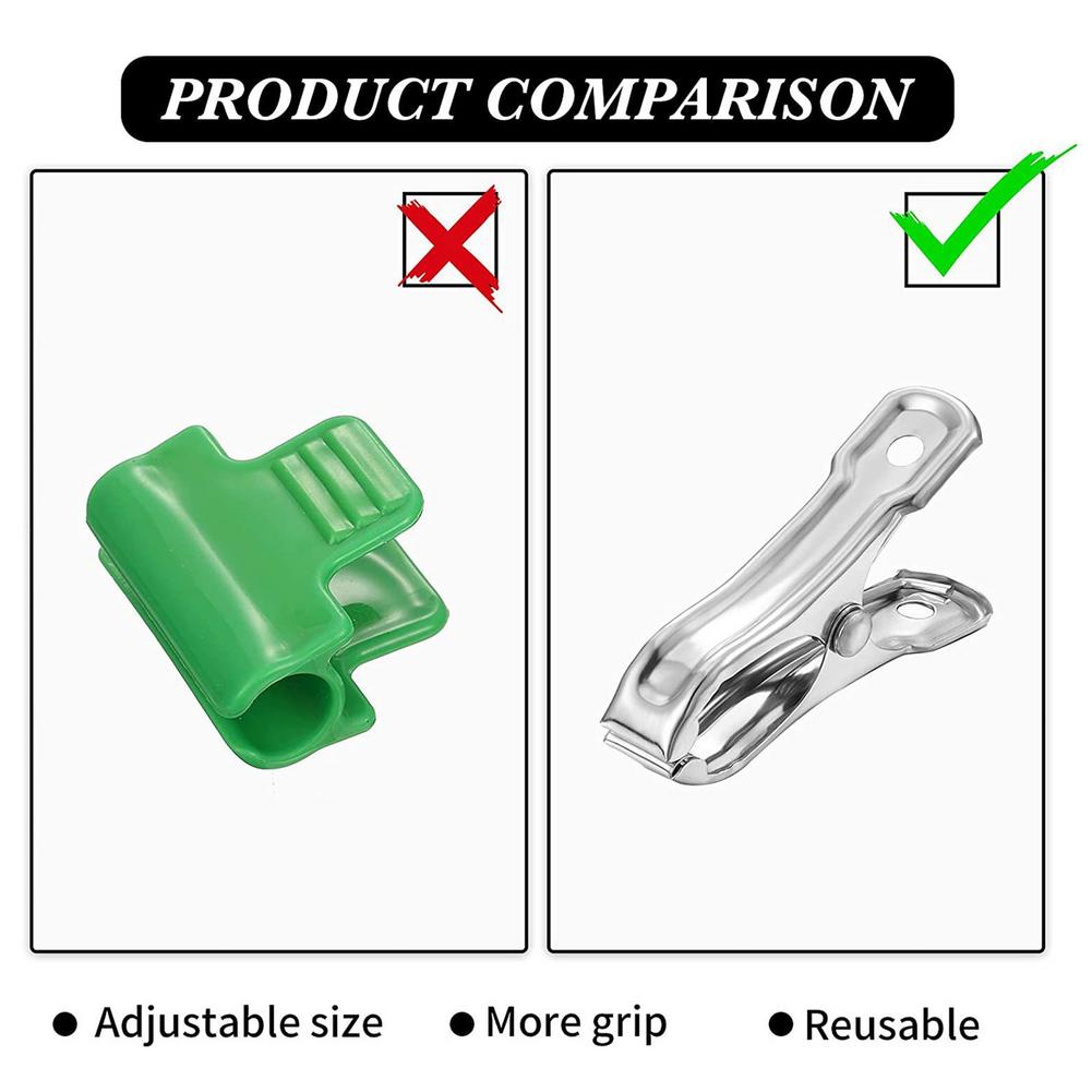 Greenhouse Clips Stainless Steel Garden Clips Greenhouse Clamps For Netting Hold Down The Plant Cover Or Shade Cloth On Garde