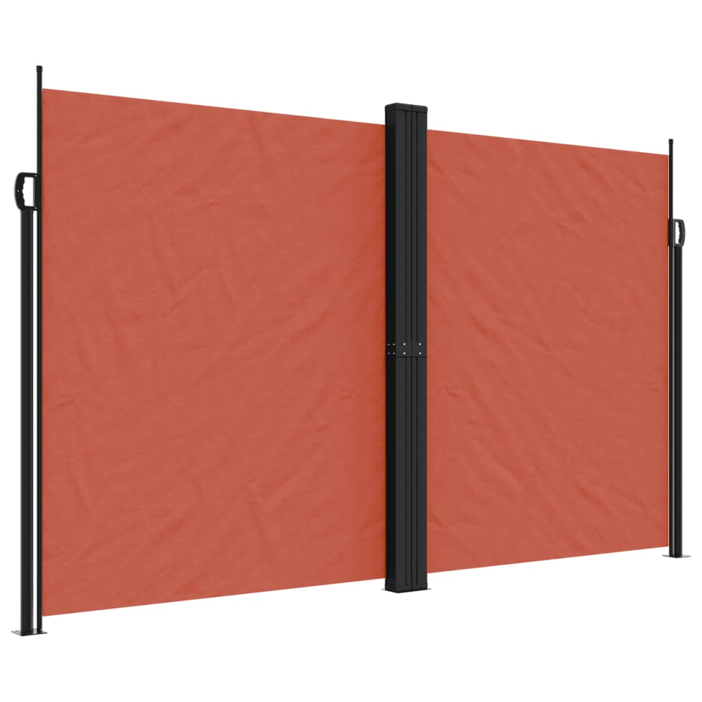 Retractable Side Awning Terracotta Red 200 X 1000 Cm