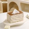 Wave Tissue Box - Simple and Elegant Household Dining Table Coffee Table Tissue Box - High-end and Spacious Tissue Paper Storage Box for Meals