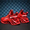 Breathable Knitted Men's Sneakers Teenager Fashion Blade Shoes Elastic Running Sports Shoes Non-slip Mesh Trainers