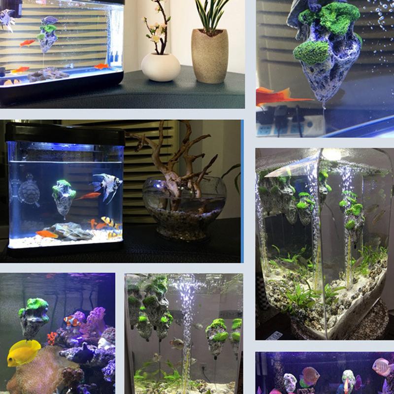 Floating Rock Suspended Artificial Stone Aquarium Decor Fish Tank Landscape